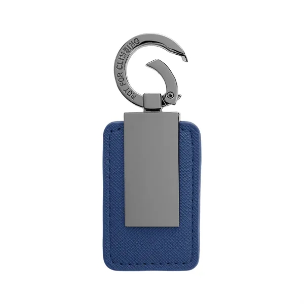 Key tag with carabiner clip attachment and 3 mini split ring... from ASI 61125 Hit Promotional Products / Hit®