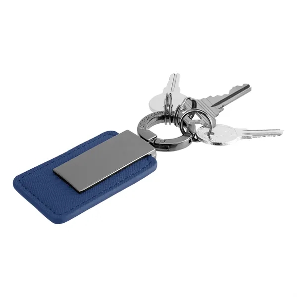 Key tag with carabiner clip attachment and 3 mini split ring... from ASI 61125 Hit Promotional Products / Hit®