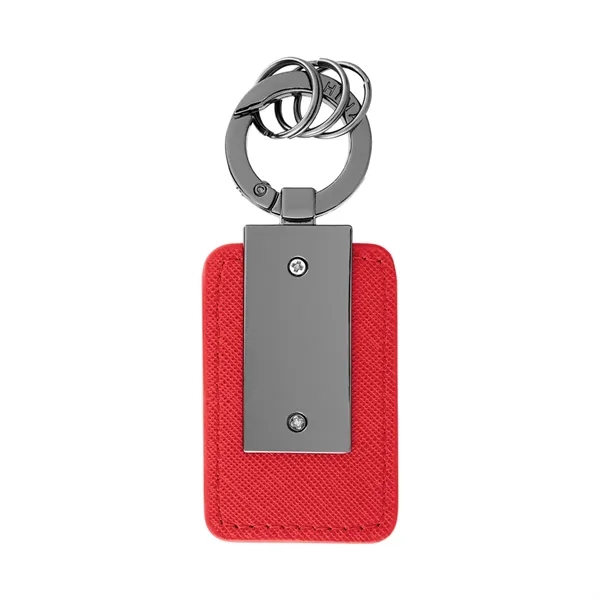 Key tag with carabiner clip attachment and 3 mini split ring... from ASI 61125 Hit Promotional Products / Hit®
