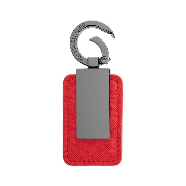 Key tag with carabiner clip attachment and 3 mini split ring... from ASI 61125 Hit Promotional Products / Hit®