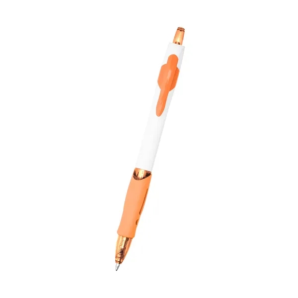Plunger action ballpoint pen with a rubber grip.... from ASI 61125 Hit Promotional Products / Hit®