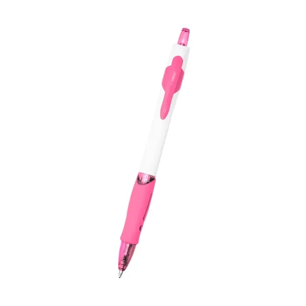 Plunger action ballpoint pen with a rubber grip.... from ASI 61125 Hit Promotional Products / Hit®