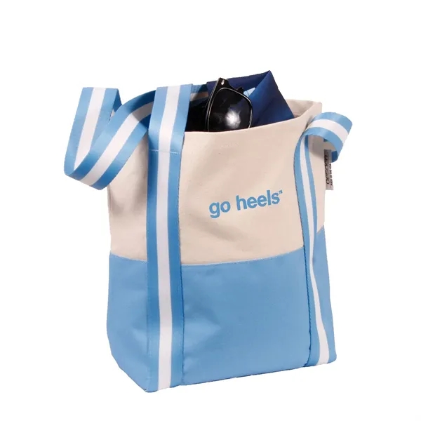 Small market tote bag made of natural canvas.... from ASI 66230 Landes Inc