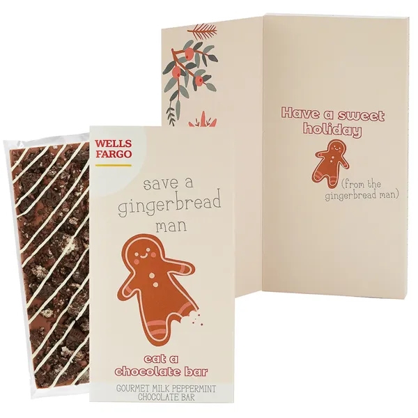 Save A Gingerbread Man, 3.5 Oz Belgian Chocolate 4CP Greeting Card... from ASI 71685 Midnite Snax®