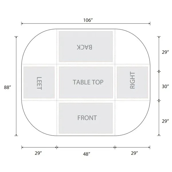 Durable table cover for outdoor events, made of polyester.... from ASI 66230 Landes Inc