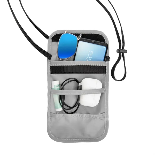 Neck wallet with RFID fabric on front and back.... from ASI 61125 Hit Promotional Products / Hit®