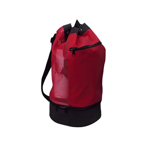 Beach bag with insulated lower compartment and outside front zippered pocket.... from ASI 61125 Hit Promotional Products / Hit®