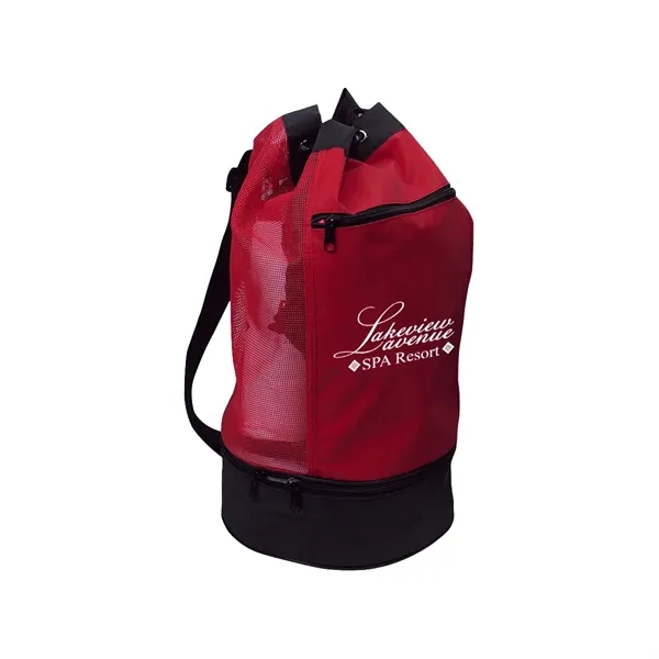 Beach bag with insulated lower compartment and outside front zippered pocket.... from ASI 61125 Hit Promotional Products / Hit®