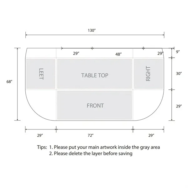 Customized and durable open back table cover for outdoor events.... from ASI 66230 Landes Inc