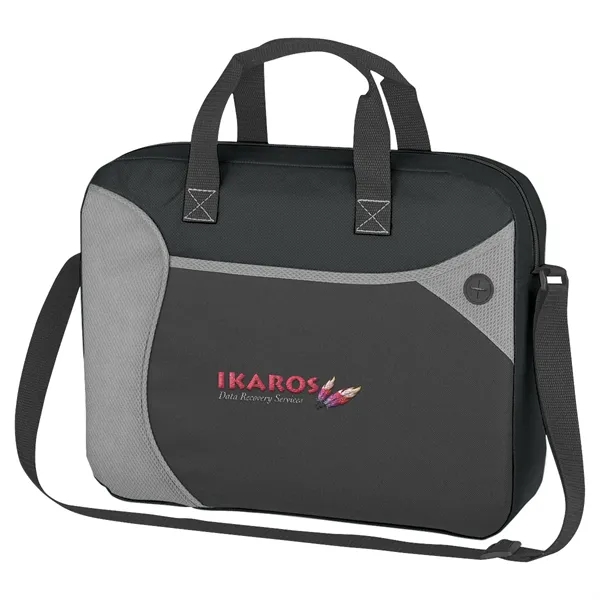 Briefcase/bag with adjustable shoulder strap and web carrying handle.... from ASI 61125 Hit Promotional Products / Hit®