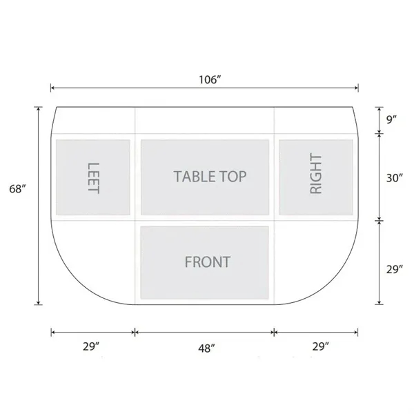 Three sided table cover to enhance a professional look.... from ASI 66230 Landes Inc