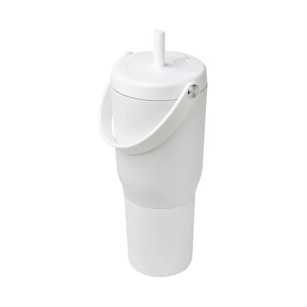 25 oz. insulated stainless steel tumbler with lid, straw and handle.... from ASI 61125 Hit Promotional Products / Hit®