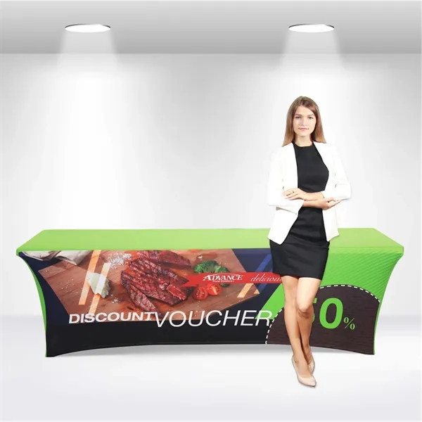 8' Stretchy table cover for special events made of elastic polyester.... from ASI 66230 Landes Inc