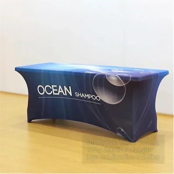 6' Stretchy table cover for special events made of elastic polyester.... from ASI 66230 Landes Inc