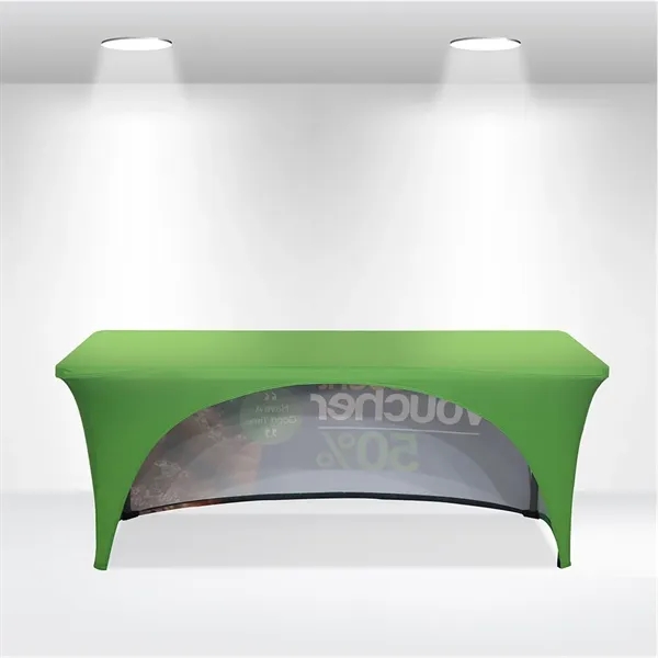 8' Stretchy table cover with open back for special events made... from ASI 66230 Landes Inc