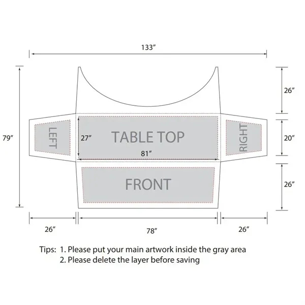 8' Stretchy table cover with open back for special events made... from ASI 66230 Landes Inc