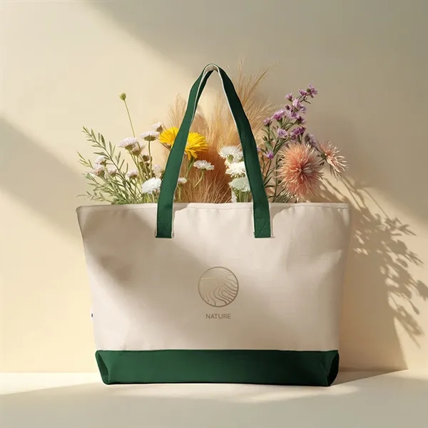 5" x 14.25" x 21.75" recycled cotton canvas tote bag with... from ASI 61125 Hit Promotional Products / Hit®