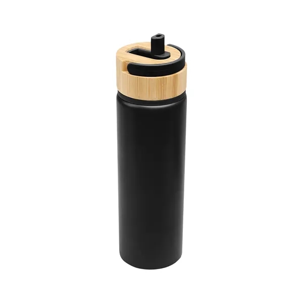 27 oz. recycled aluminum bottle with double wall construction and bamboo... from ASI 61125 Hit Promotional Products / Hit®