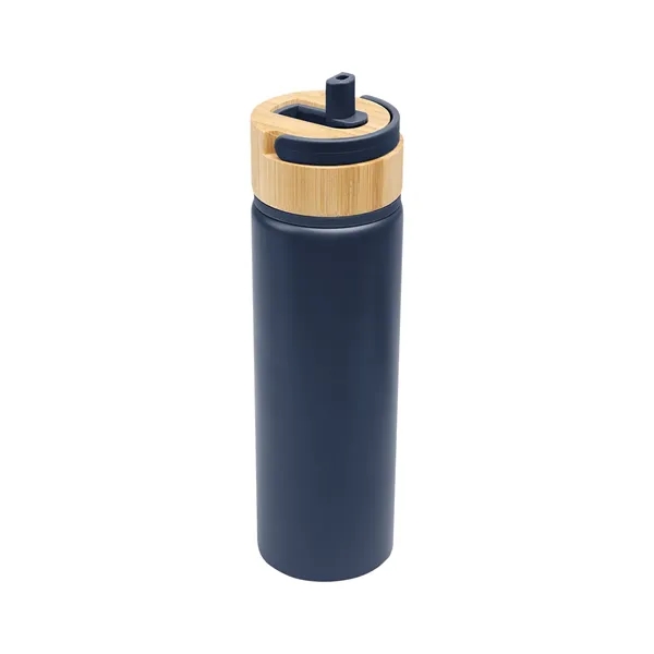 27 oz. recycled aluminum bottle with double wall construction and bamboo... from ASI 61125 Hit Promotional Products / Hit®