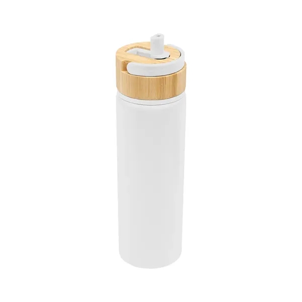 27 oz. recycled aluminum bottle with double wall construction and bamboo... from ASI 61125 Hit Promotional Products / Hit®