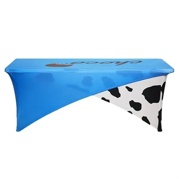 A versatile and stretchy 6' cross-over table cover for exhibitions.... from ASI 66230 Landes Inc