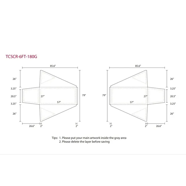 A versatile and stretchy 6' cross-over table cover for exhibitions.... from ASI 66230 Landes Inc