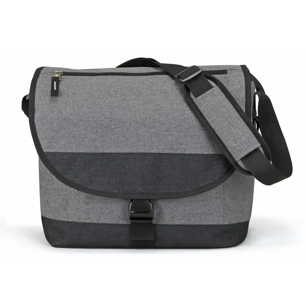 Durable messenger laptop bag with zipper front pocket and secure storage... from ASI 66230 Landes Inc