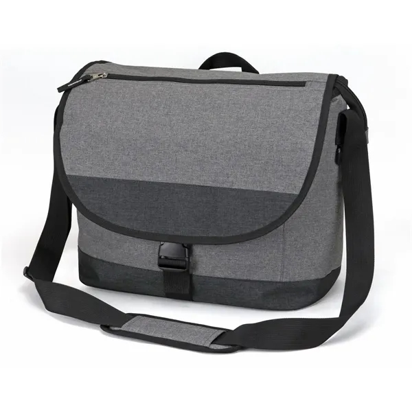 Durable messenger laptop bag with zipper front pocket and secure storage... from ASI 66230 Landes Inc