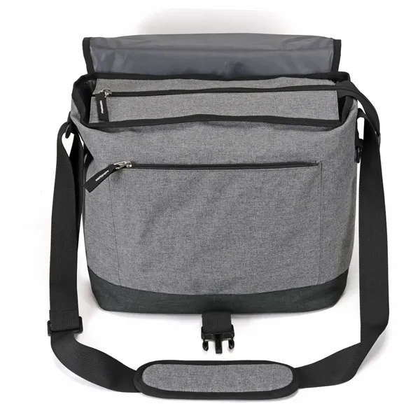 Durable messenger laptop bag with zipper front pocket and secure storage... from ASI 66230 Landes Inc