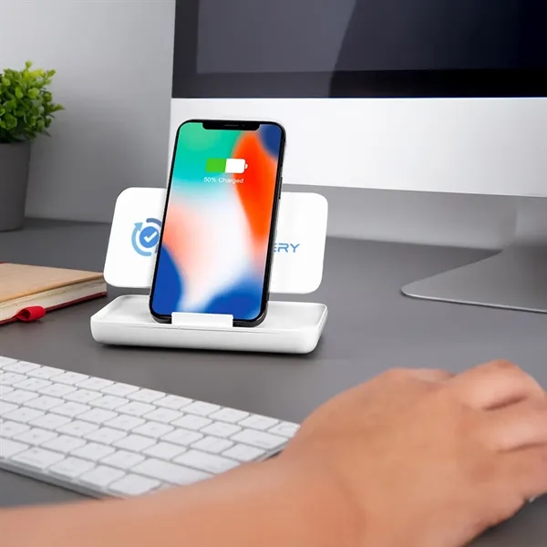 Foldable wireless charger with phone stand.... from ASI 61125 Hit Promotional Products / Hit®
