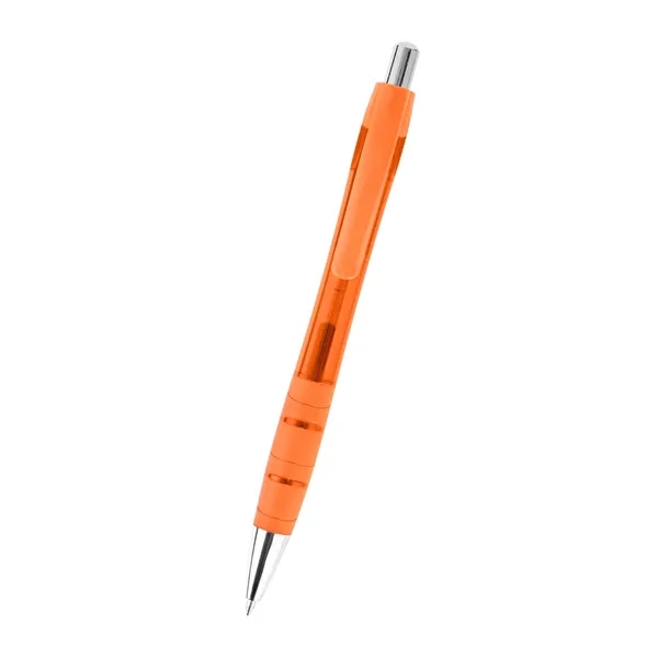 Plunger action ballpoint pen with rubber grip, made from recycled materials.... from ASI 61125 Hit Promotional Products / Hit®