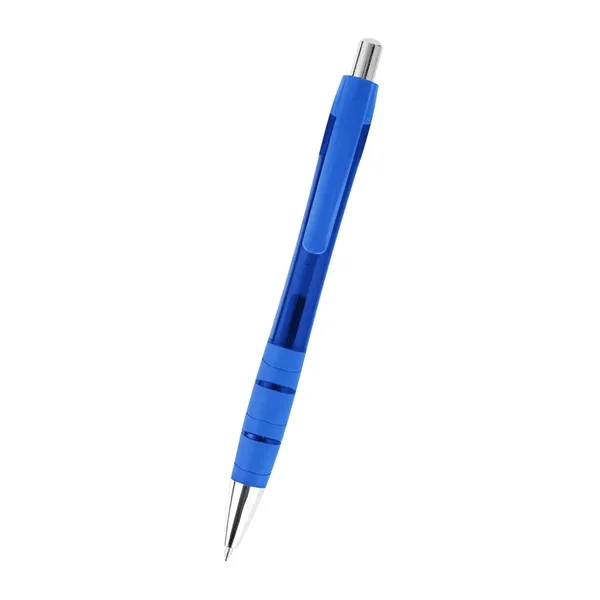Plunger action ballpoint pen with rubber grip, made from recycled materials.... from ASI 61125 Hit Promotional Products / Hit®