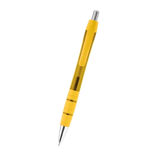 Plunger action ballpoint pen with rubber grip, made from recycled materials.... from ASI 61125 Hit Promotional Products / Hit®