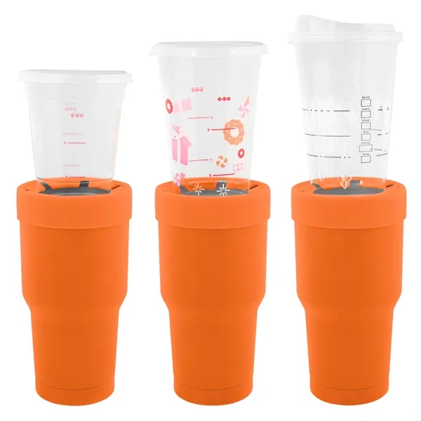 30 oz. stainless steel tumbler with double wall construction and snap-on... from ASI 61125 Hit Promotional Products / Hit®