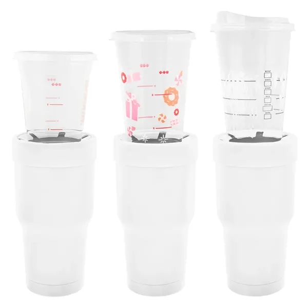 30 oz. stainless steel tumbler with double wall construction and snap-on... from ASI 61125 Hit Promotional Products / Hit®