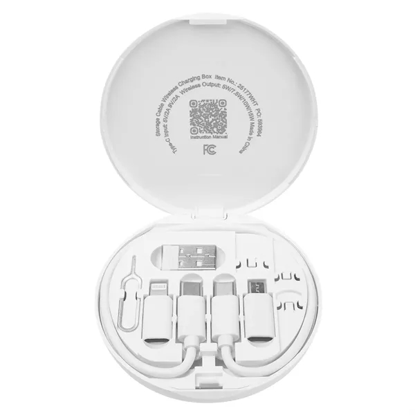 Charging cord and adapter set in a wireless charging case.... from ASI 61125 Hit Promotional Products / Hit®