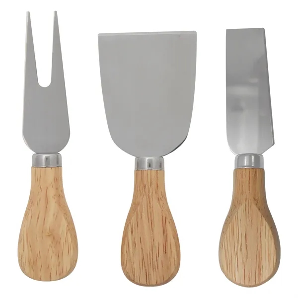 Three-piece cheese server kit with two flat cheese knives, a hard... from ASI 61125 Hit Promotional Products / Hit®