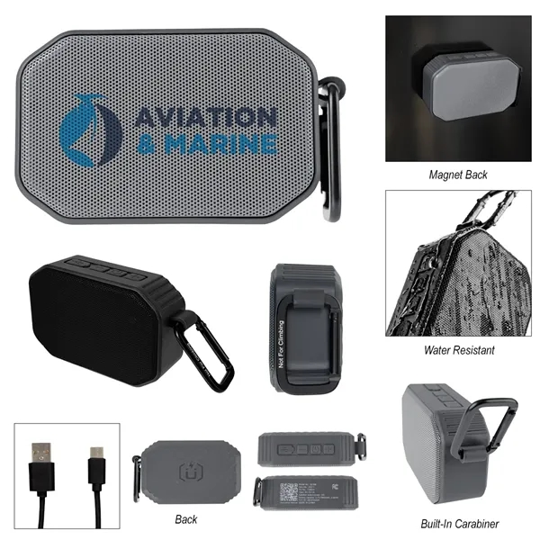 Mini Magnet Speaker With Carabiner... from ASI 61125 Hit Promotional Products / Hit®