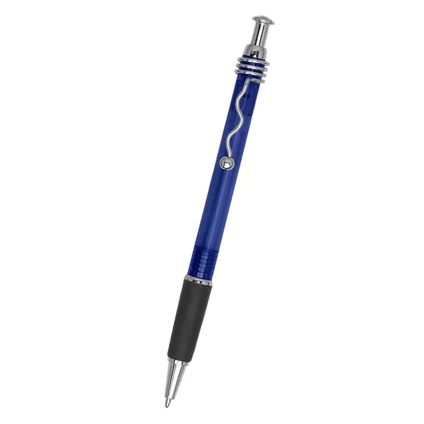 Wired plunger action pen with rubber grip for writing comfort and... from ASI 61125 Hit Promotional Products / Hit®