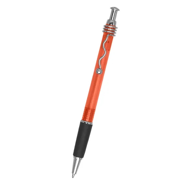 Wired plunger action pen with rubber grip for writing comfort and... from ASI 61125 Hit Promotional Products / Hit®