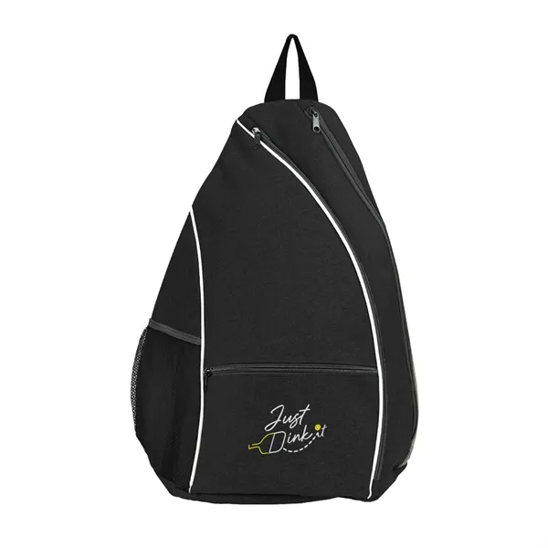 Pickleball backpack with a two-tone design, adjustable shoulder straps, two pockets,... from ASI 61125 Hit Promotional Products / Hit®