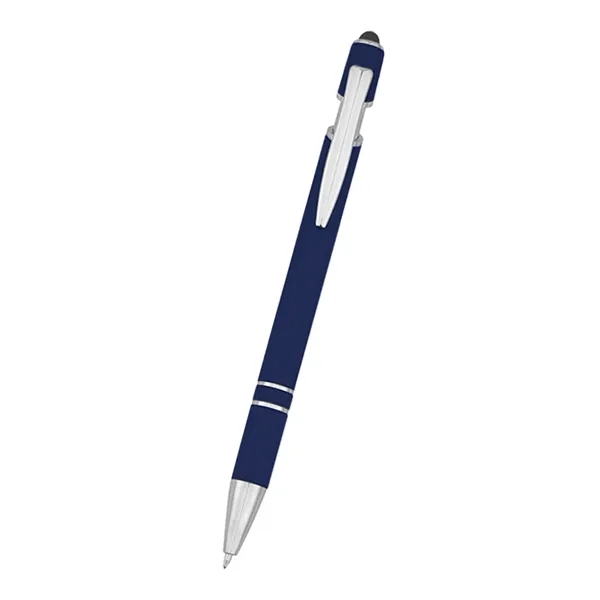 rABS constructed pen with plunger action mechanism, blue ink and stylus... from ASI 61125 Hit Promotional Products / Hit®