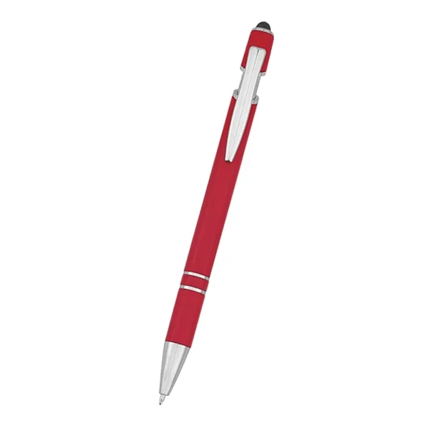 rABS constructed pen with plunger action mechanism, blue ink and stylus... from ASI 61125 Hit Promotional Products / Hit®