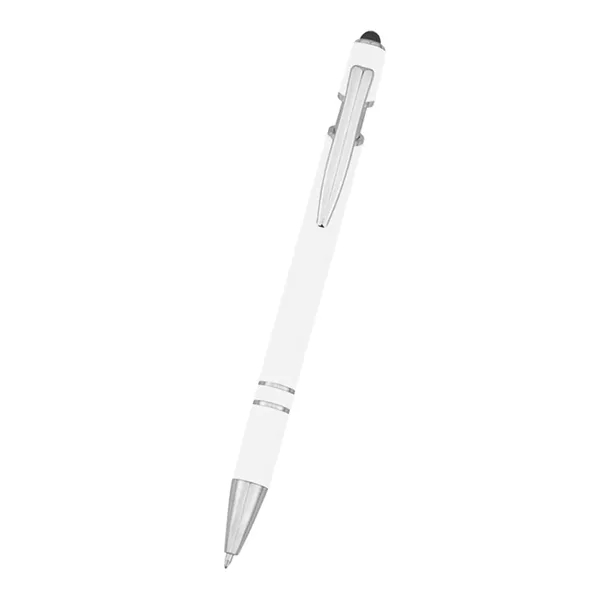 rABS constructed pen with plunger action mechanism, blue ink and stylus... from ASI 61125 Hit Promotional Products / Hit®