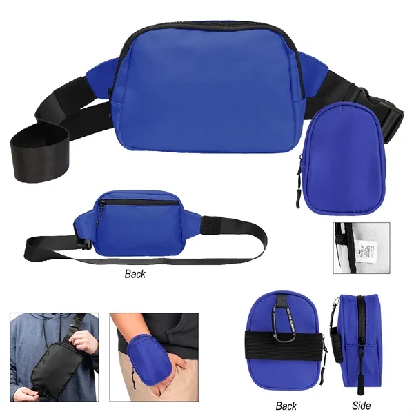 Travel kit with a belt bag and rPET pouch with carabiner.... from ASI 61125 Hit Promotional Products / Hit®