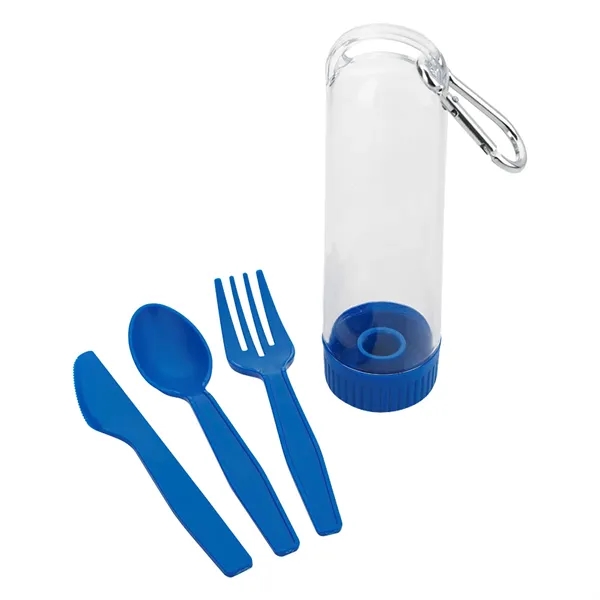 Utensil Kit with Carabiner, contains fork, spoon and knife in convenient... from ASI 61125 Hit Promotional Products / Hit®