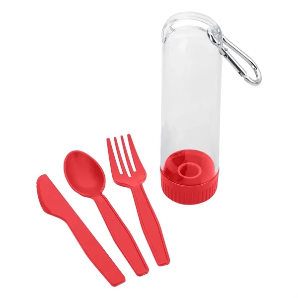 Utensil Kit with Carabiner, contains fork, spoon and knife in convenient... from ASI 61125 Hit Promotional Products / Hit®