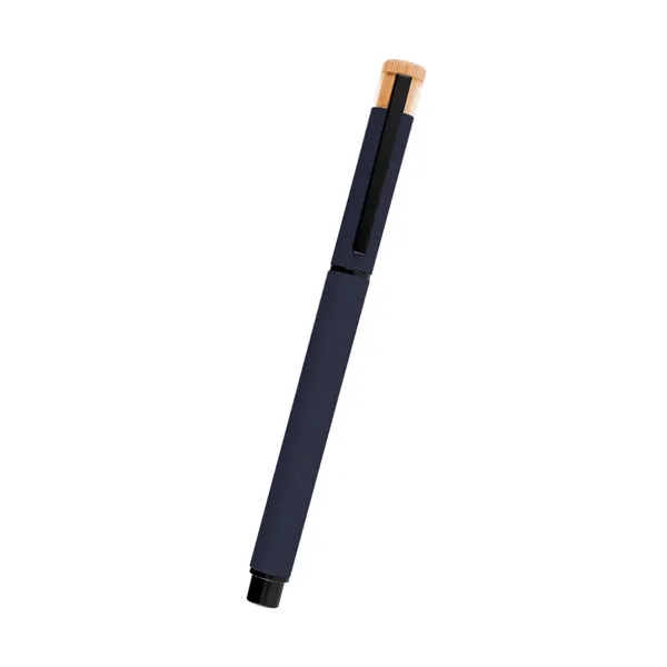 Recycled aluminum gel pen with removable cap and bamboo accent.... from ASI 61125 Hit Promotional Products / Hit®