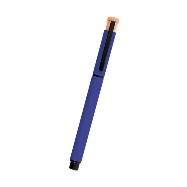 Recycled aluminum gel pen with removable cap and bamboo accent.... from ASI 61125 Hit Promotional Products / Hit®