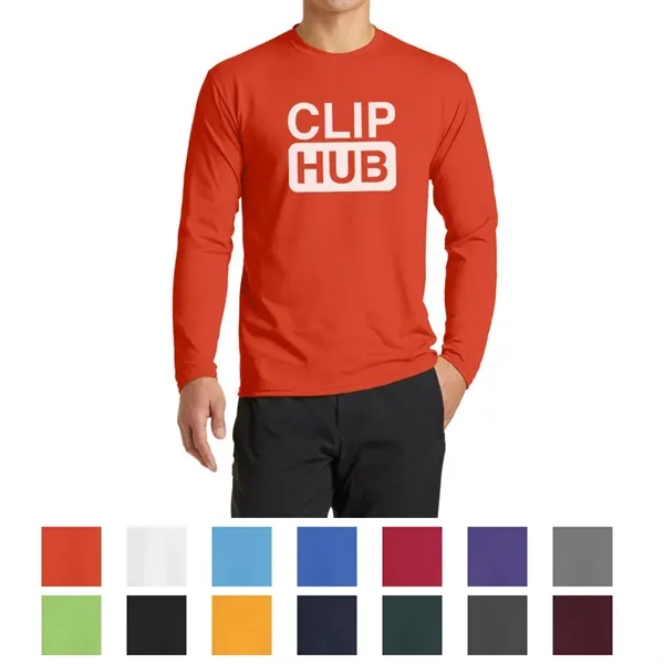 Port & Company® Long Sleeve Performance Blend Tee... from ASI 61125 Hit Promotional Products / Hit®